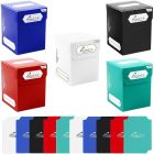 Standard Deck Blocks with Double Dividers | 5 Pack Boxes - White Blue Black Red & Green, 100+ Double Sleeved Cards