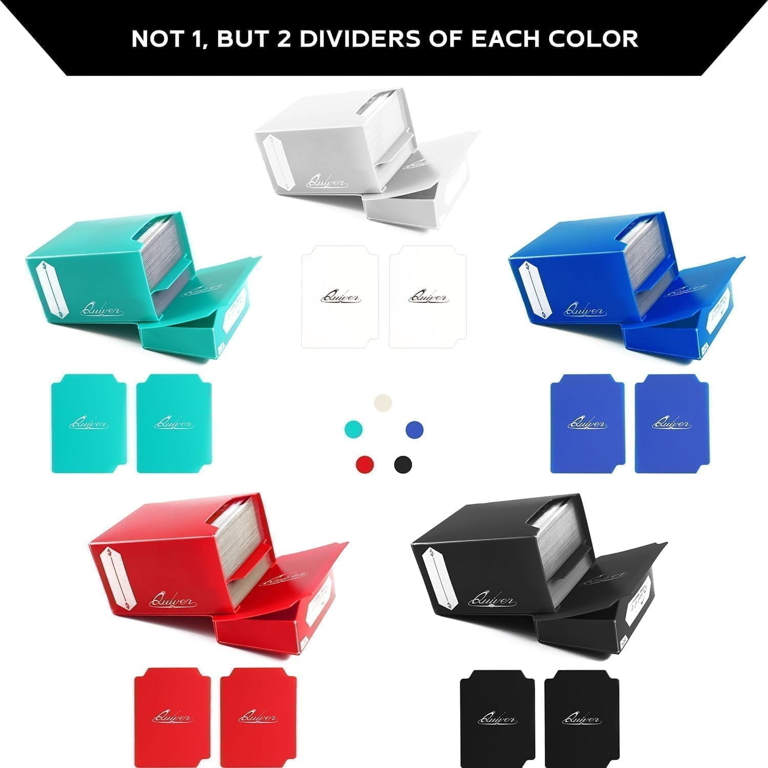 Standard Deck Blocks with Double Dividers | 5 Pack Boxes ⋆ Quiver