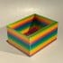 Rainbow striped 100-Card Double Sleeved Nock Deck Block