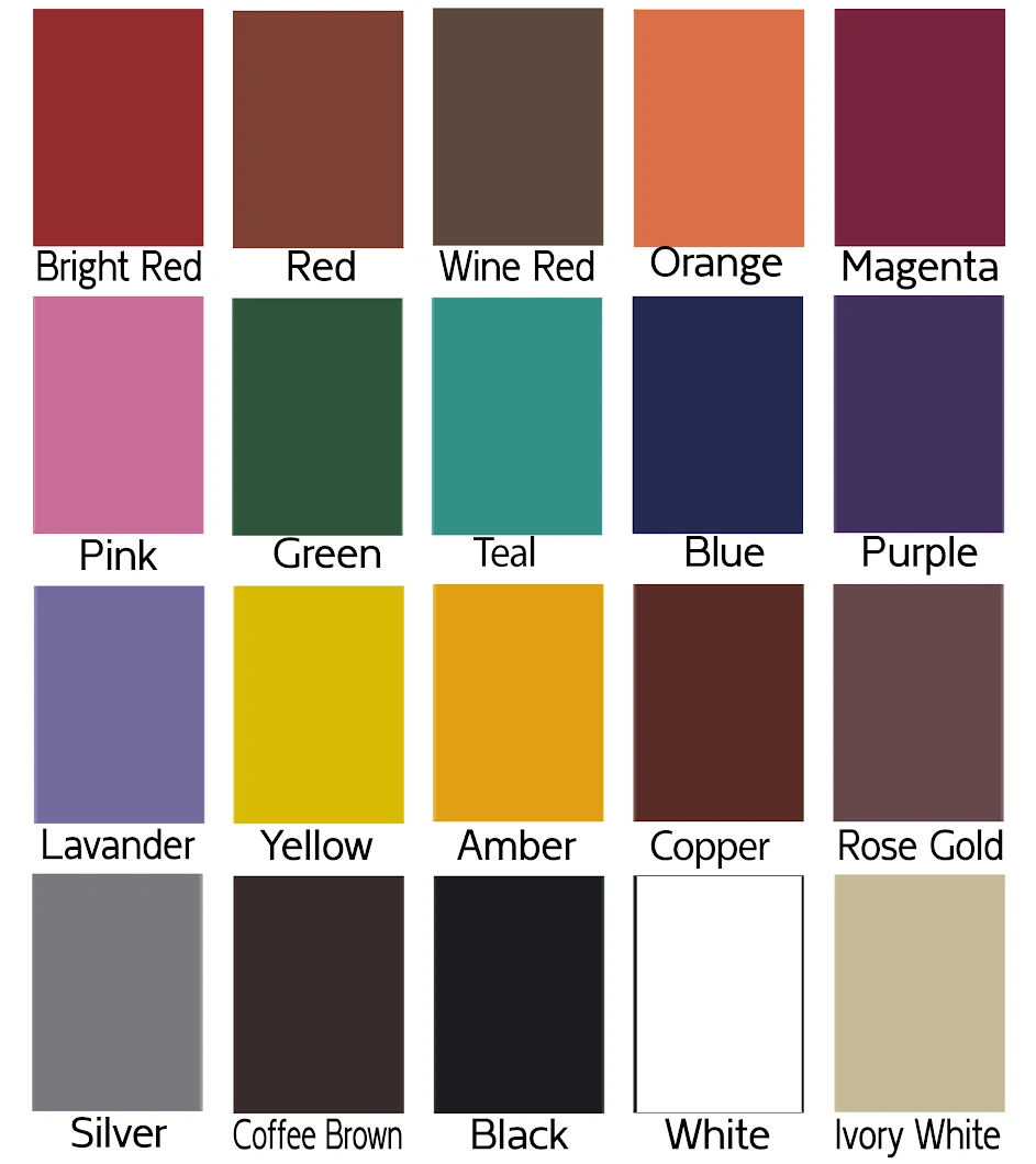Twenty matte card sleeve colors being voted on by the Quiver Time community